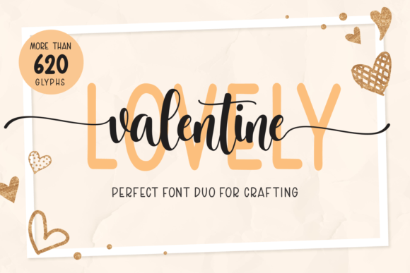 Charming Typography: The Lovely Valentine Duo for Modern Design