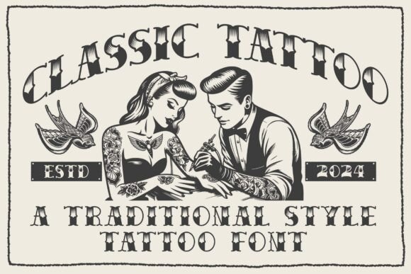 Classic Tattoo Font: Bold Branding & Design Solutions