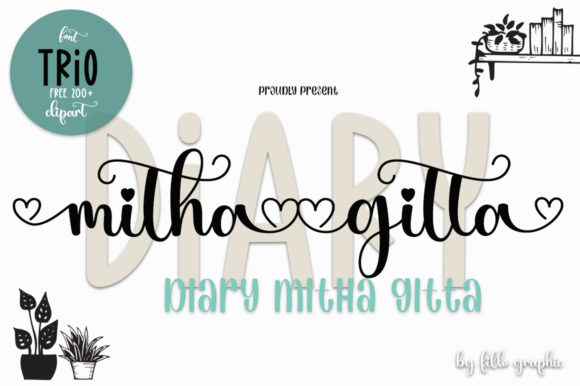 Diary Mithagitta: Elevating Design with Romantic Handwritten Script