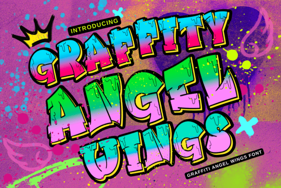 Graffiti Angel Wings: Urban Art Meets Typography
