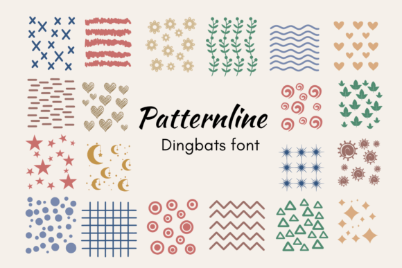 Patternline: Quirky Dingbats Font for Creative Design