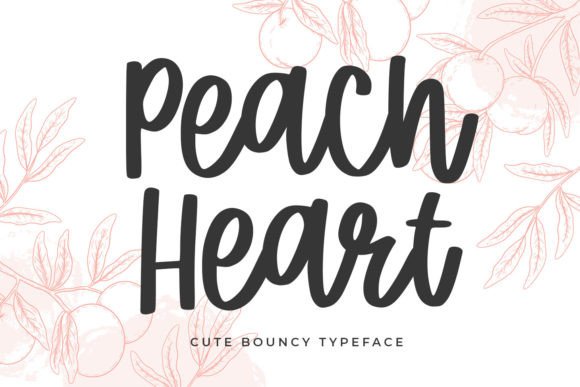 Peach Heart: A Friendly Handwritten Font for Creative Design