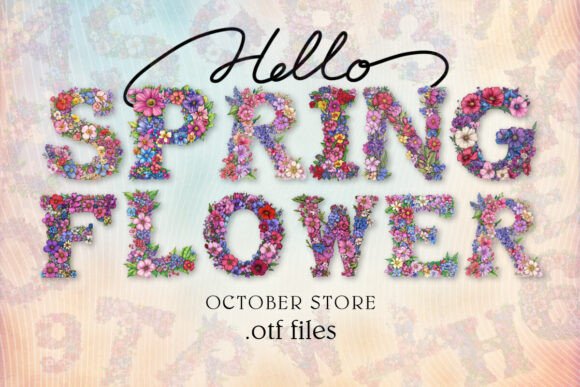 Spring Flower Alphabet: A Fresh Take on Floral Typography